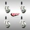 Service Caster 3 Inch 316SS Gray Polyurethane Swivel 1-1/8 Inch Expanding Stem Caster Set SCC SCC-SS316EX20S314-PPUB-118-4 - alternate 4